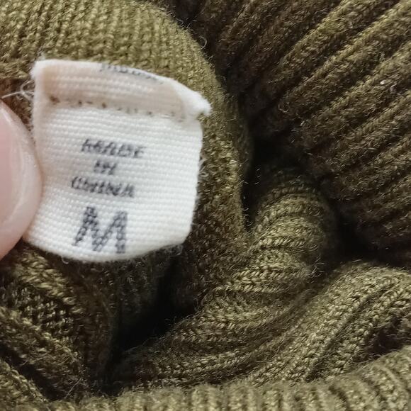 Energie Sweater M Women's Long Sleeve Olive Green Turtleneck - Picture 4 of 5